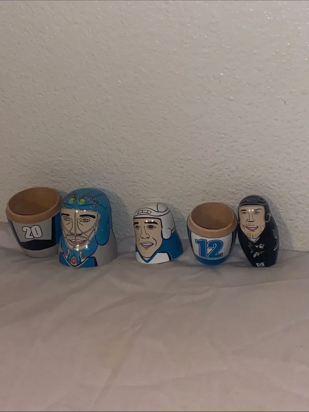 HP Branded Blue and Gray Collectible Nesting Doll